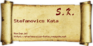 Stefanovics Kata névjegykártya